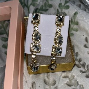 Saks Fifth Avenue Gold and Silver Dangle Earrings